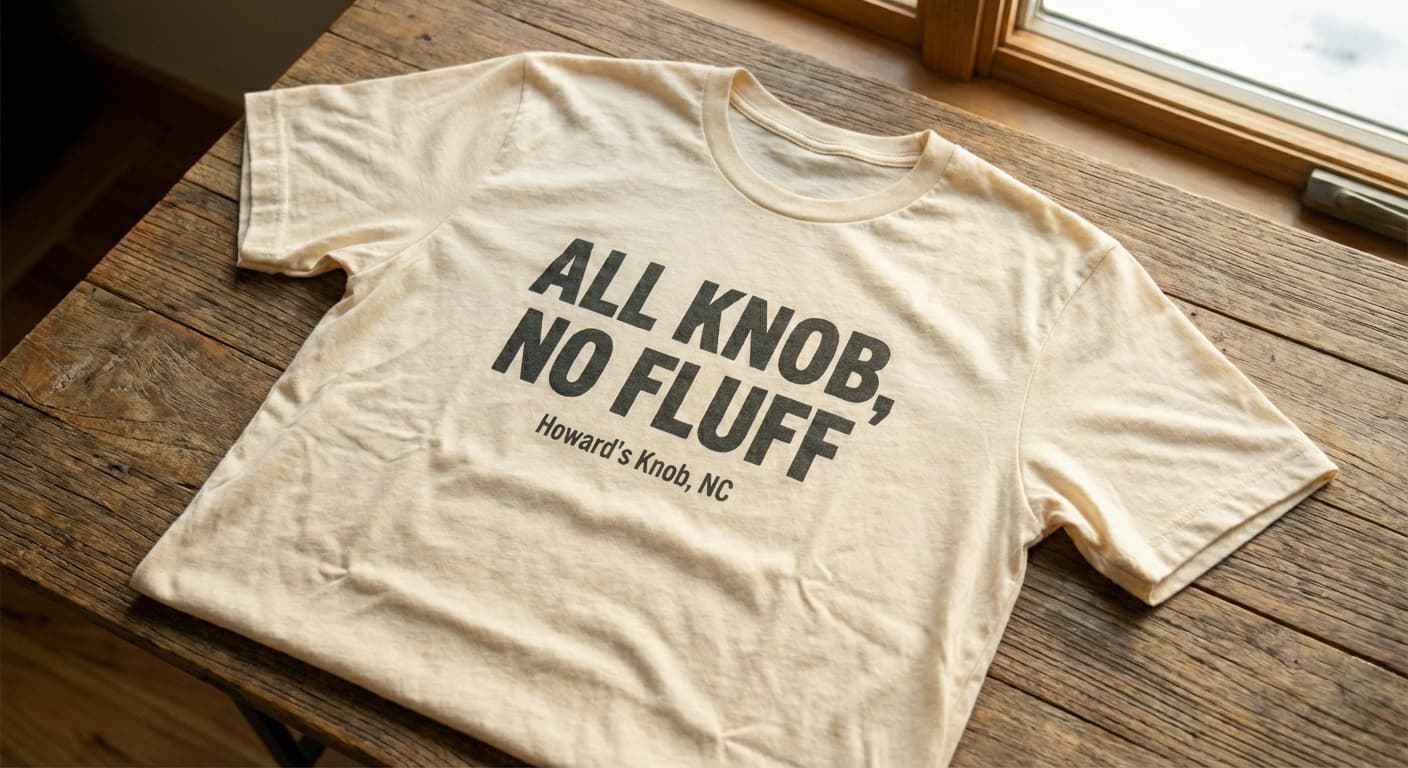 All Knob, No Fluff Tee - product shot